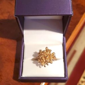 14k gold flower ring
